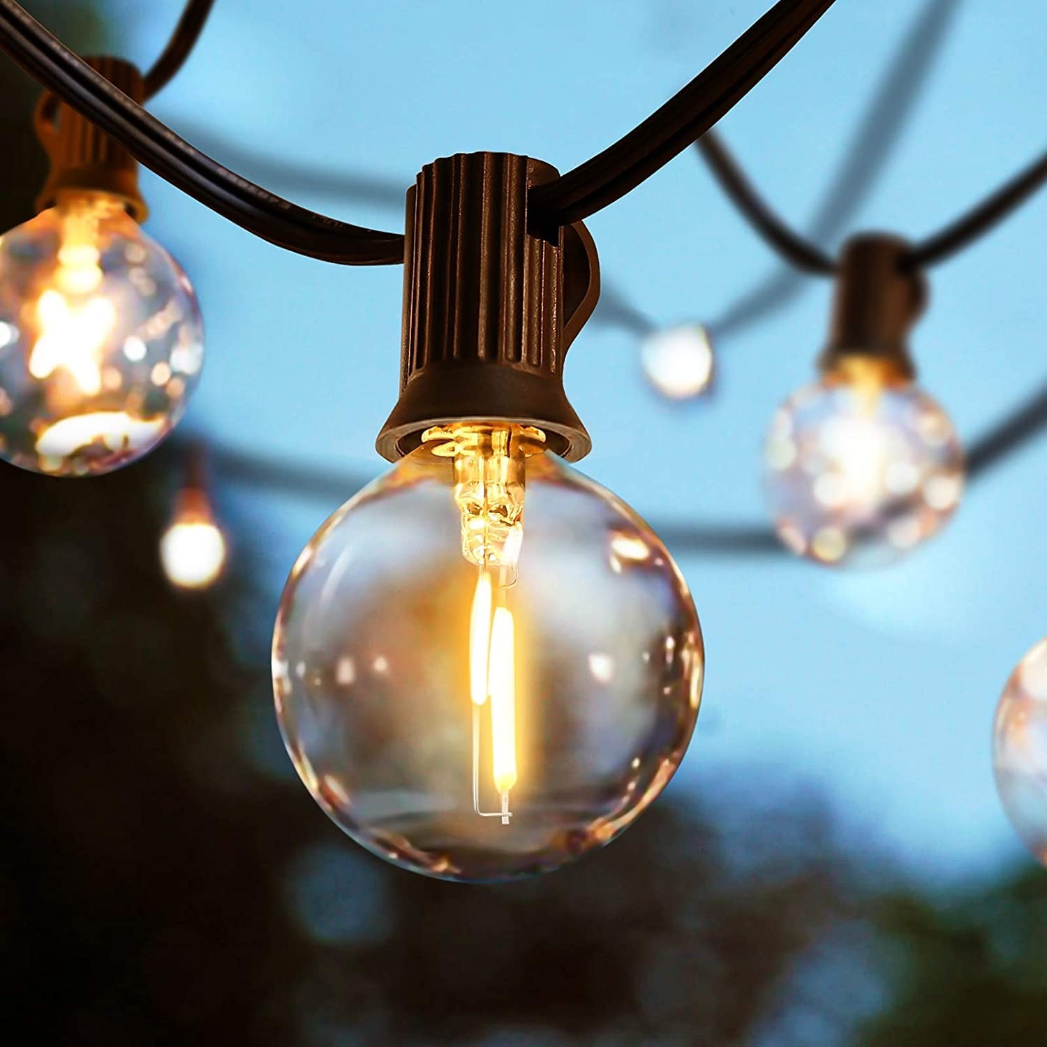 Catena Luminosa Esterno 30 Metri 50 G40 Plastica | Luci Giardino IP65