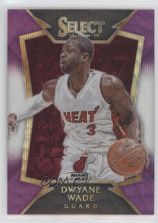 2014-15 Panini Select Concourse Purple & White Prizm Dwyane Wade #2 HOF bj6