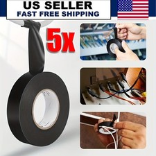 5x Black Electrical Tape Waterproof, High Temp Electric Tape Flame Retardant USA