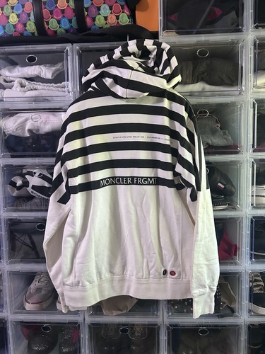 Rare Moncler Genius x Fragment Hiroshi Fujiwara Striped Maglia Zip Hoodie $1295