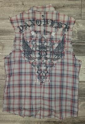 Mens Large ROAR Sleeveless Button up Shirt Vintage Nordstroms Enough Excuses FIT