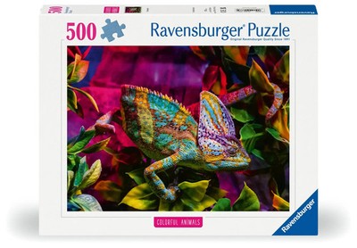 Erwachsenenpuzzle Colorful Animals 500 Teile - Chamäleon | Colorful Animals