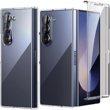 Clear Case for Samsung Galaxy Z Fold 6 with Built-in Screen Protector - Shockpro