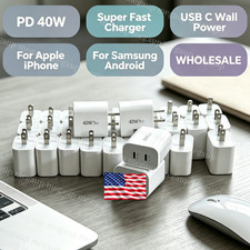 Lot PD 40W Fast USB C Charger Block Wall Charger Plug Dual Type C Power Adapter