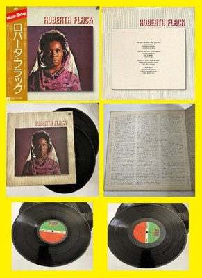 ROBERTA FLACK 1974 - 2 LPs COMPLET SUPER 1ª EDT ONLY EDIC JAPAN + INSERT + Obi