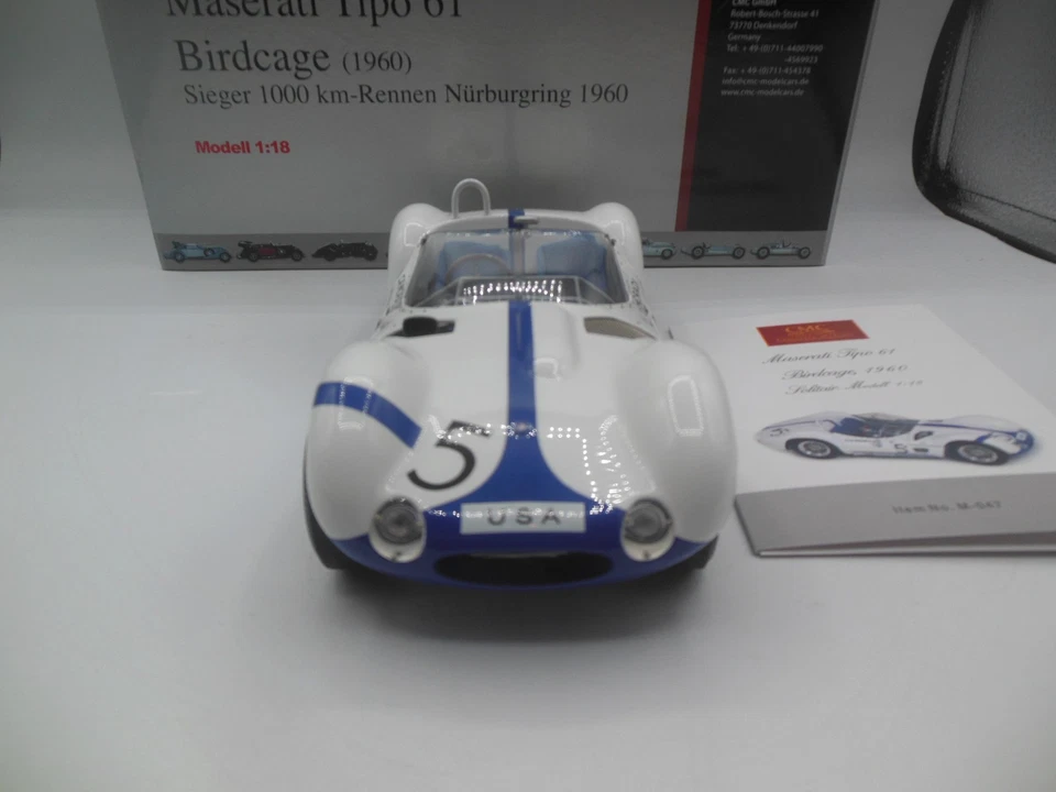 CMC M-047 1960 Maserati Tipo 61 Birdcage Sieger 1000KM Rennen Nurburgring RN5 - Image 4 of 4