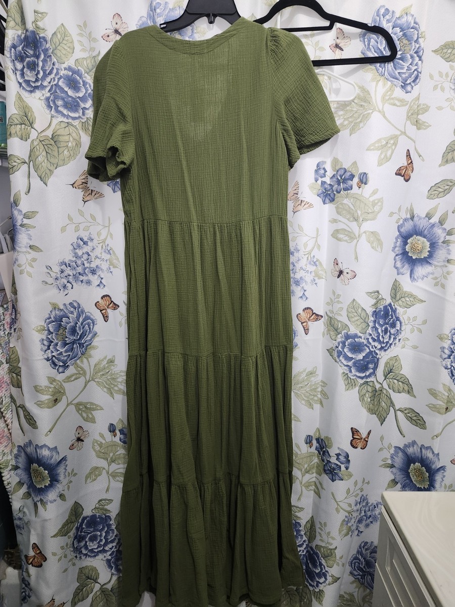 slim fit dress slacks Magee Floral Cabana Flowy Maxi Dress WHT-BLUE-MULTI / L by Sugarlips
