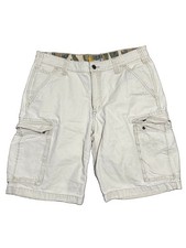 Carhartt Relaxed Fit Cargo Shorts Mens 33 Khaki Beige Canvas Workwear Baggy