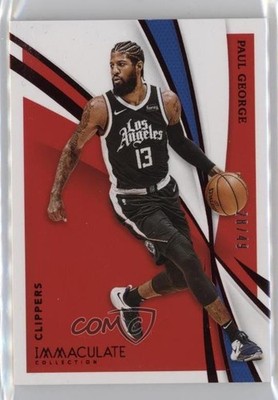 2020-21 Panini Immaculate Red 28/49 Paul George #16 0rd2