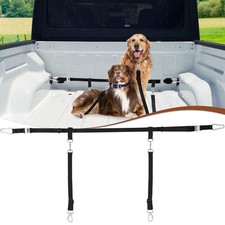 Truck Bed Dog Leash System for Two Dogs, Pickup Tether Tie For 2 black
