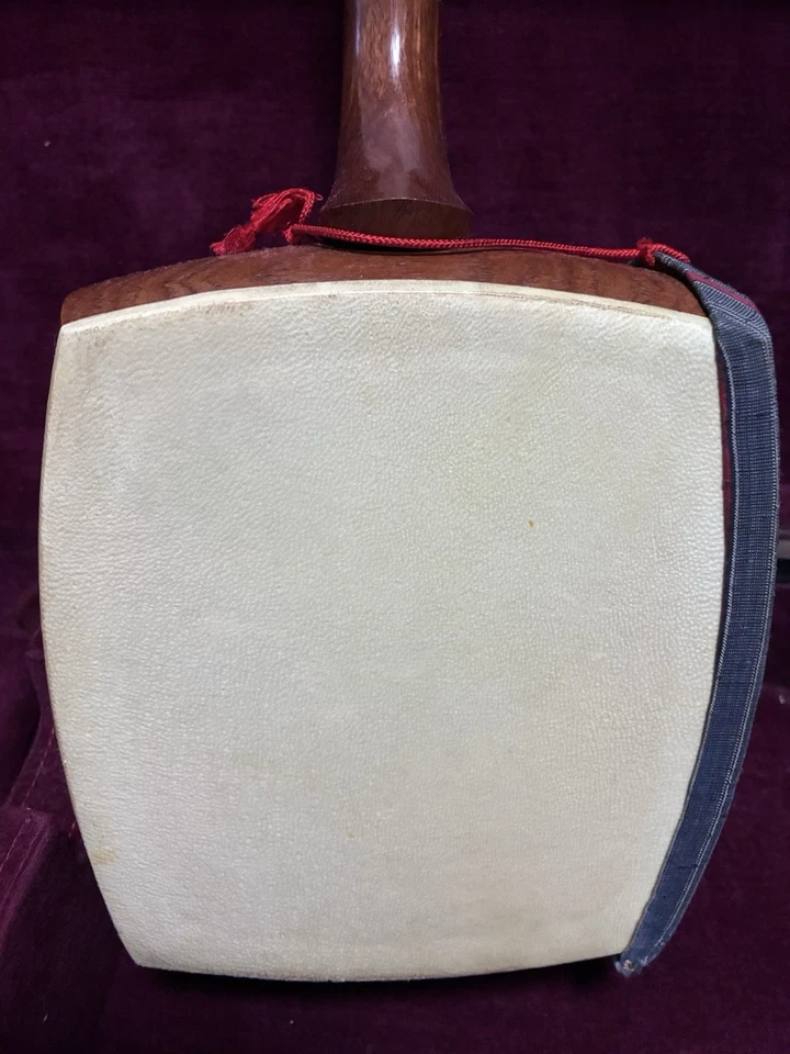 Japanese Shamisen Hard Case Set Music 3String Instrument Blue Beginner Bachi - Image 4 of 4