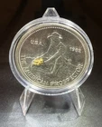 1982 Engelhard 1oz Silver American Prospector With GOLD NUGGETS Big E On Reverse