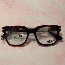 Persol 50/18/140 Brown Tortoise Shell Plastic Full Rim Square Eyeglasses Frames