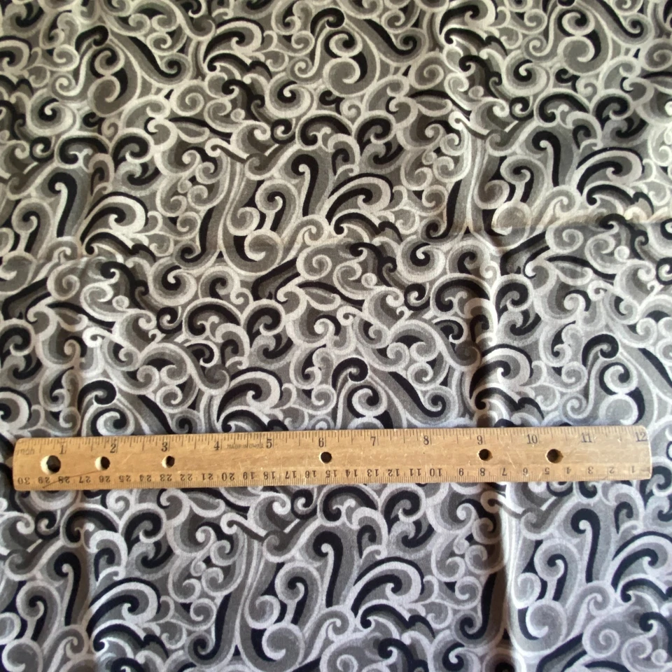 1 YD Brew Moda Fabric Gray Quilting Cotton Prints - Image 2 of 4