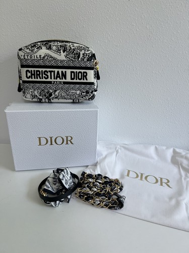 Dior Beauty Plan De Paris Embroidered Cosmetic Bag / Crossbody- W/ Box & Dustbag