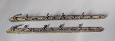 Studebaker Gold Tone Paint Line Emblem 1953 1954 1955 Two
