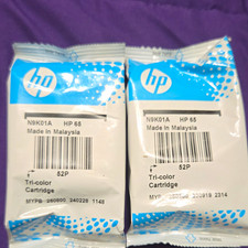 Brand New HP 65 Tri-Color Genuine/Original Inkjet Ink Cartridges 2 Pack N9K01A