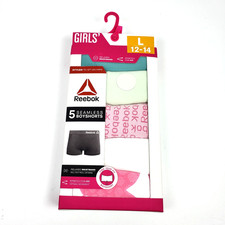 Reebok Girls Size L 12-14 Multi Seamless Stretch Boyshorts Underwear 5 Pack
