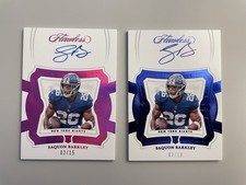 Saquon Barkley 2018 Rookie Flawless Auto Color Match 2/10 & 2/15