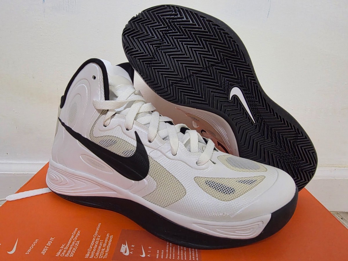 NEW 2012 NIKE HYPERFUSE TB Shoes MENS SIZE 8 White/Black 525019