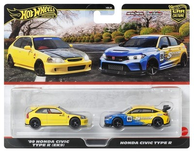 #ad Hot Wheels Premium 2 Pack ’99 Honda Civic Type R EK9 amp; Honda Civic Type R Spoon $27.99