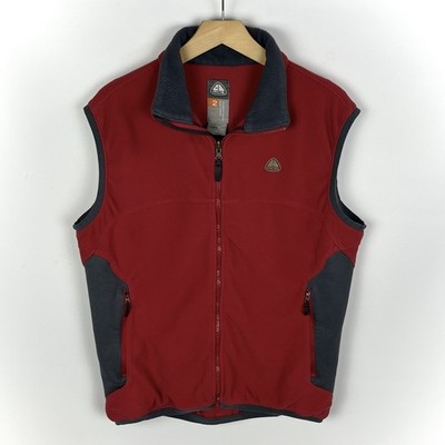 Vintage Nike ACG All Condition Gear Fleece Vest 90 s Size Large Red Gorpcore Top