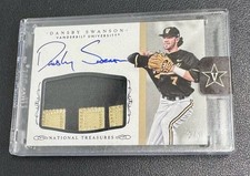 2015 National Treasures Dansby Swanson Black 2 Color Patch Auto 2/5 RPA 🔥