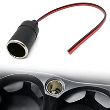 Car Charger Power Cigarette Lighter Female Socket Cable Plug Adapter, 12V 24V 