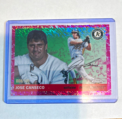 Topps Chrome Jose Canseco Oakland Athletics Parallel #235 Numbered 008/100