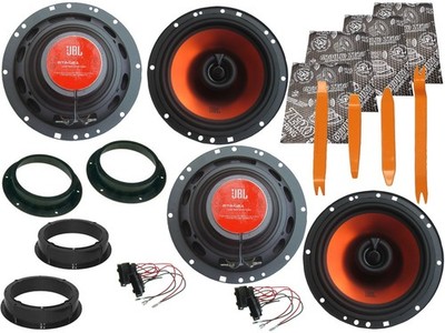 JBL Boxen Set für VW Golf 5 1Km Bj 03-12 Tür vorne hinten Bügel Dämmmatte 800 W