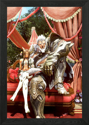 Fantasy Paar Portrait 2 gerahmte Wandbilder Poster Leinwanddruck Bild