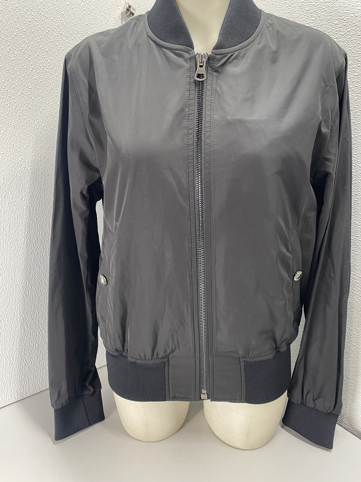 Burberry Mens or Womens Reburberry Slick Bomber Jacket Size US 36 Black thumbnail 4