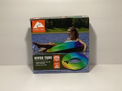 Ozark Trail Inflatable Rainbow River Tube Built in Grommets & Repair Patch Float