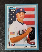 Matt Olson 2010 Bowman Blue RC Rookie Card 1st Bowman 359/399 Bowman Draft. rookie card picture