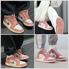  FB9892-670 Air Jordan 1 Mid SE  Red Stardust  Casual Shoes Women 12 / Men 10.5