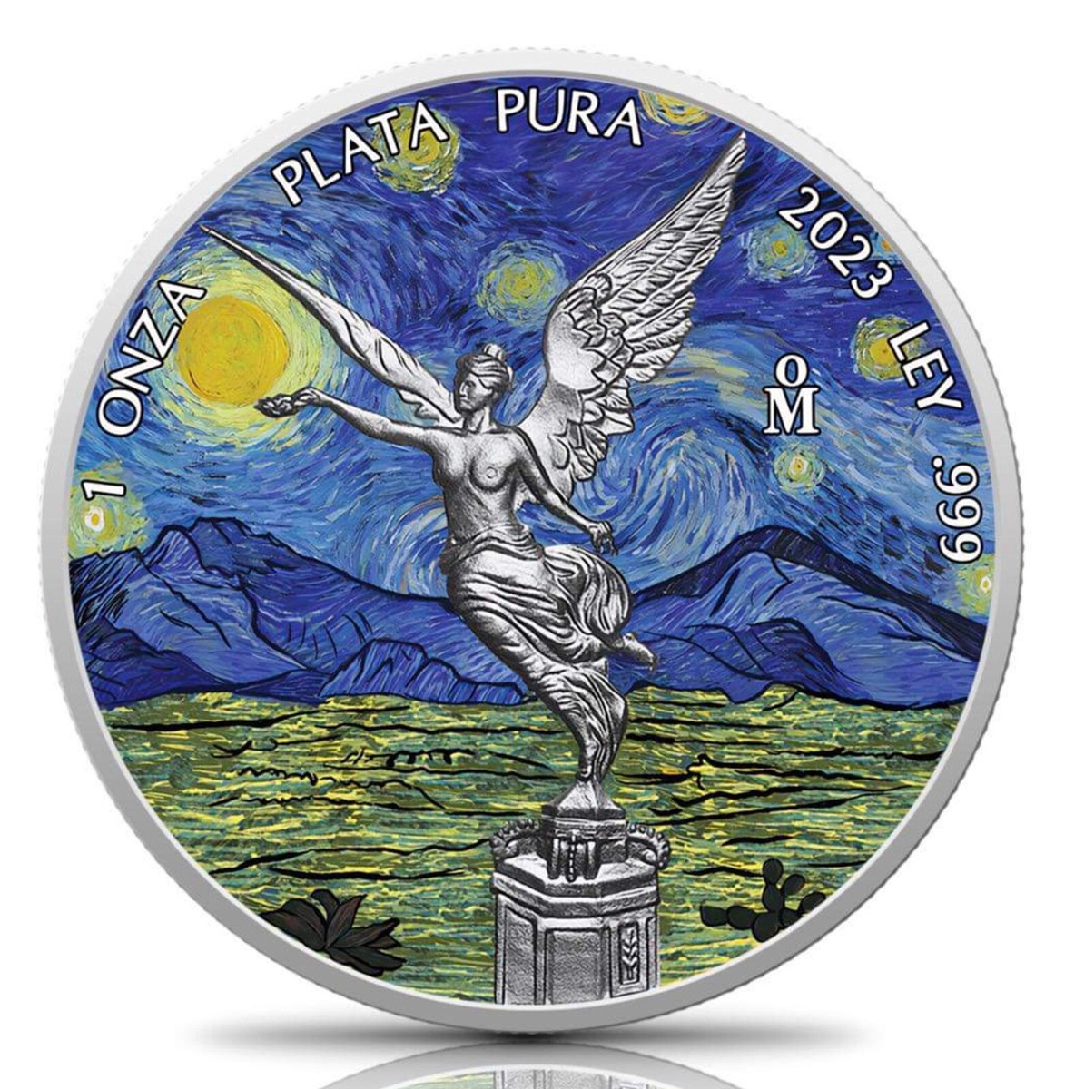 2023 Mexico Libertad 1 oz Silver Van Gogh Starry Night