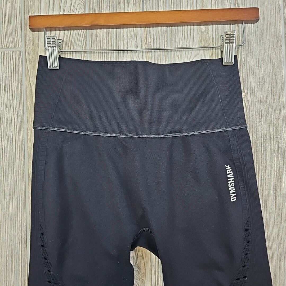gymshark cropped high rise compression athletic stretch leggings
