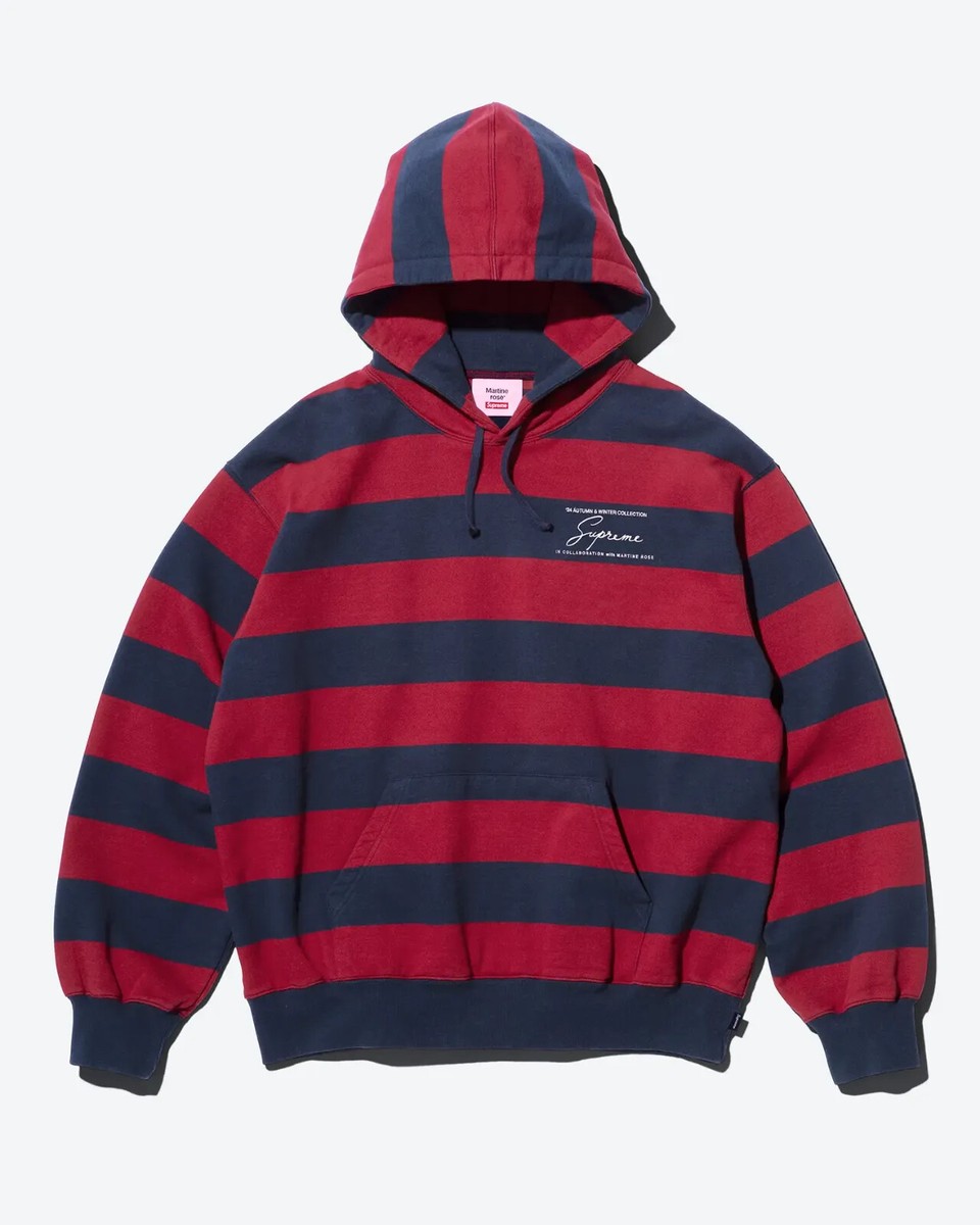 Supreme x Martine Rose Hooded Sweatshirt Black Navy Red Supreme x Martine Rose Hooded Sweatshirt Black Navy Red