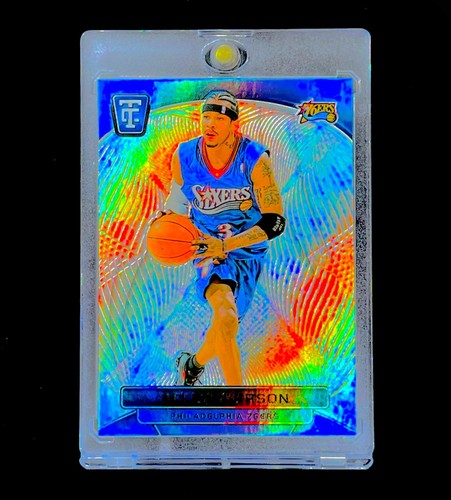 ALLEN IVERSON WHITE REFRACTOR RARE Holo Silver Non Auto - PHILADELPHIA - Picture 2 of 5