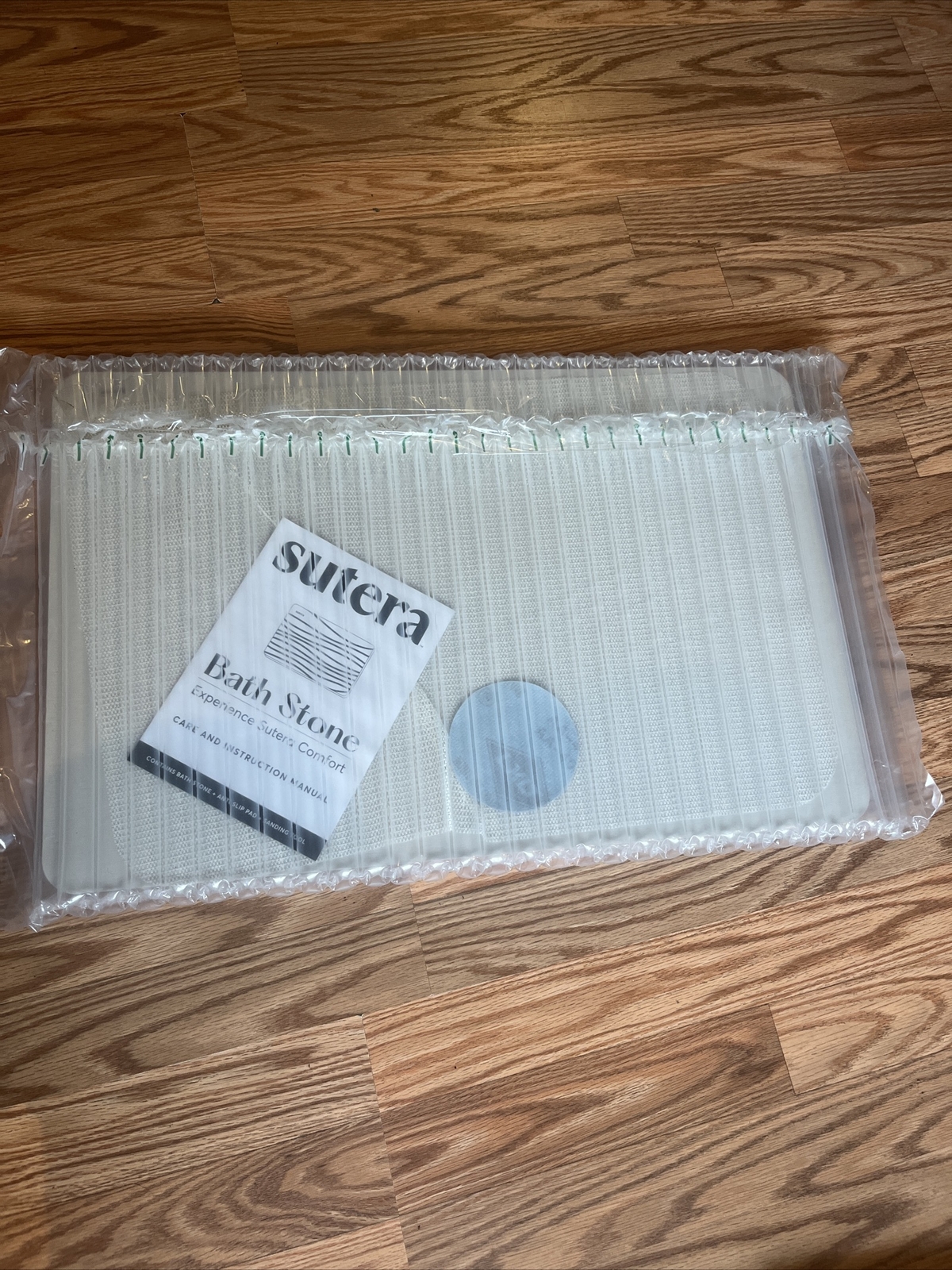 Sutera Stone Bath Mat (White), Diatomaceous Earth Shower Mat, NonSlip