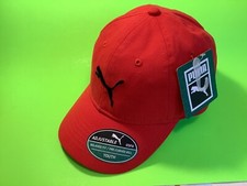 PUMA Youth Adjustable Snapback Hat OSFA ONE SIZE Red w/ Black 100 Cotton NEW