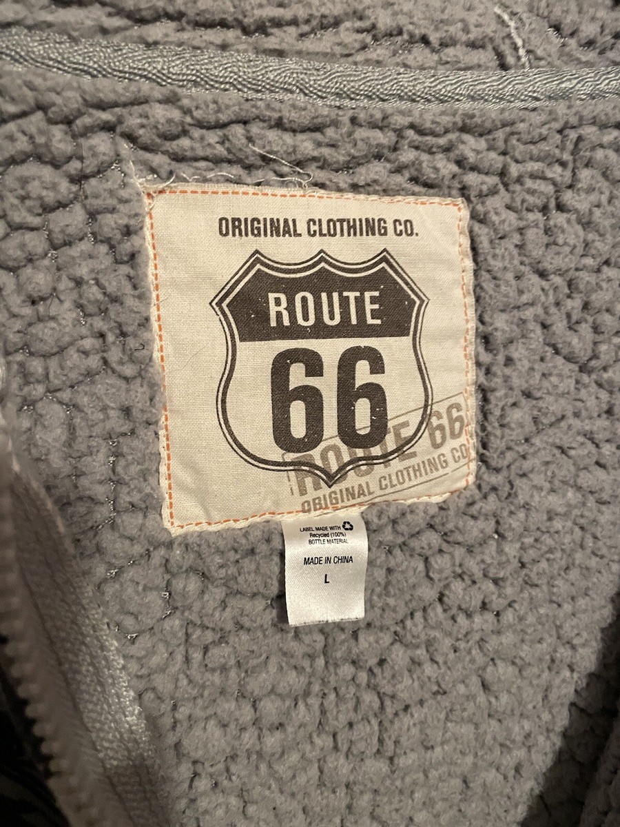 Y2K Route 66 Men's L Wild Cross Zip Hoodie Jacket Cyber Goth