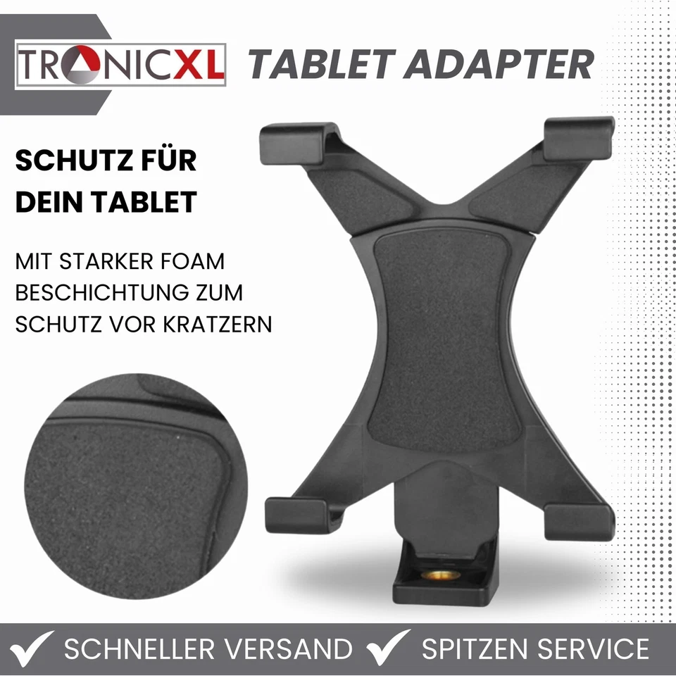 Stativ Adapter Tablet 7 - 10  Zoll für Ipad Mini Samsung Halterung Tab 10" Adapt - Bild 2 von 4