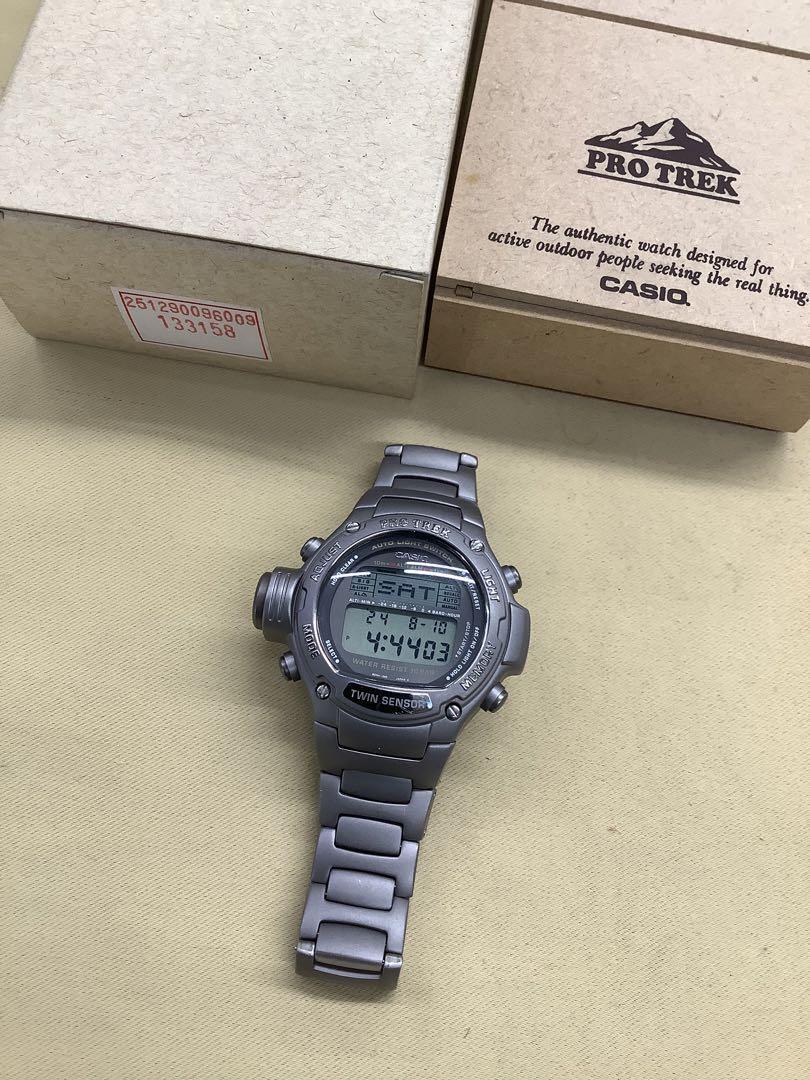RARE VINTAGE DIGITAL WATCH CASIO PRO TREK PRT-3000 TITANIUM RARE VINTAGE DIGITAL WATCH CASIO PRO TREK PRT-3000 TITANIUM