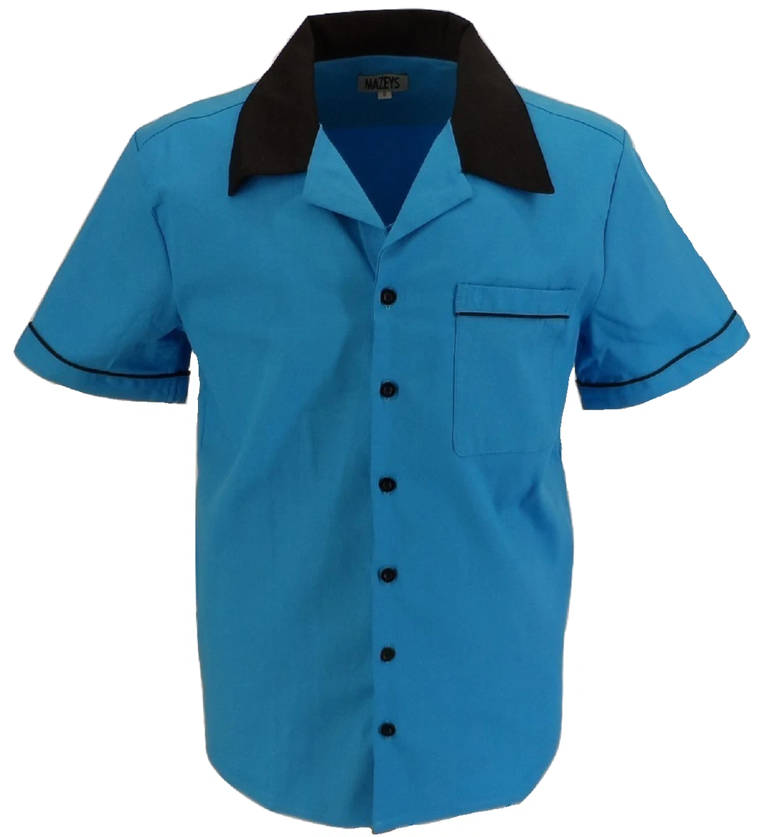 Camicia Rockabilly Uomo Manica Corta A Quadri – Cotone Stile Bowling Retrò - Foto 2