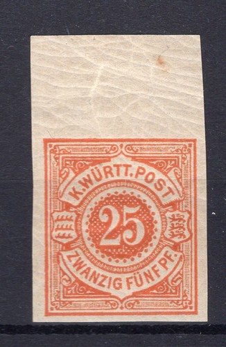 Württemberg 57U UNPERFORATED ** MNH MINT NEVER HINGED BPP 300EUR (BA0305