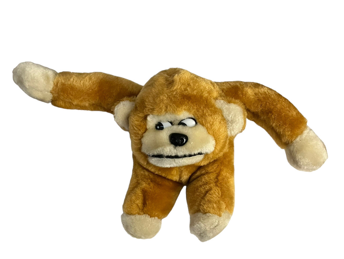 Vintage Dan Brechner & Co Stuffed Monkey Plush Side Eye Orangutan