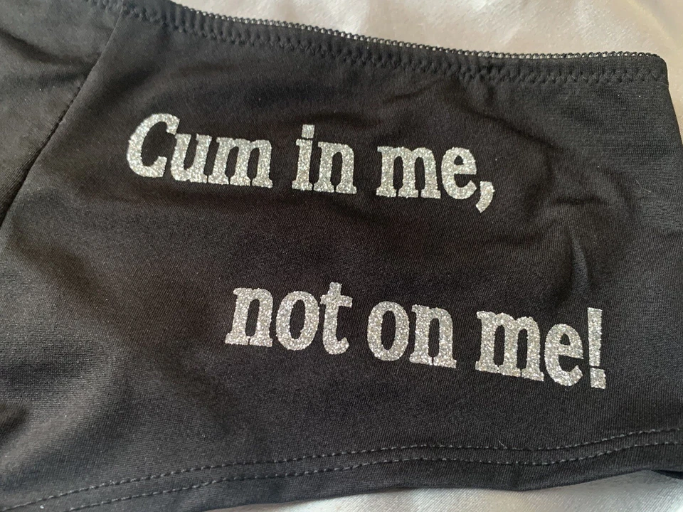 Новые без ценников непослушные взрослые черные и серебристые блестящие трусики-ботинки «cum In» размер l - Изображение 2 из 4