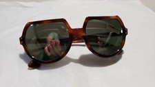 Vintage Sunglasses French Fait Main France Collectors Costume Art Scene Round