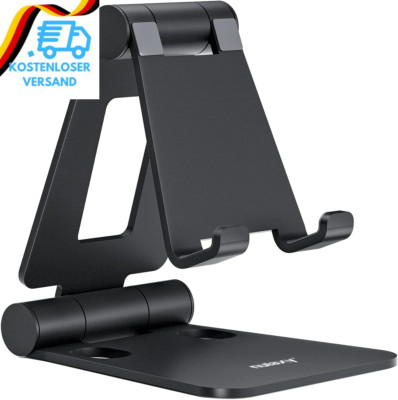 NULAXY Verstellbar Handy Ständer Tisch, Faltbarer Handy Halterung Aluminium Eins